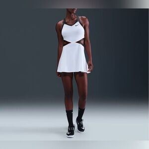 Nike White Dri-FIT Tennis Dress Women Size L NWT